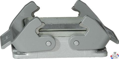 Housing bulkhead mounting, Han 10B - EMV - With 2 clip